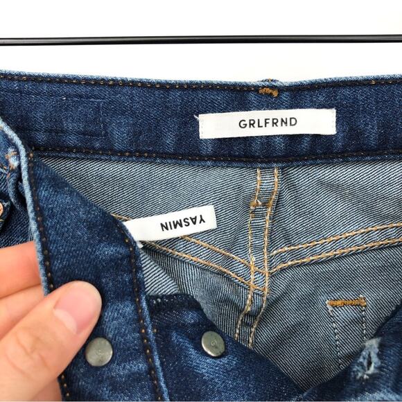 GRLFRND Yasmin Mid Rise Jean Blue Denim 27 - Picture 6 of 10
